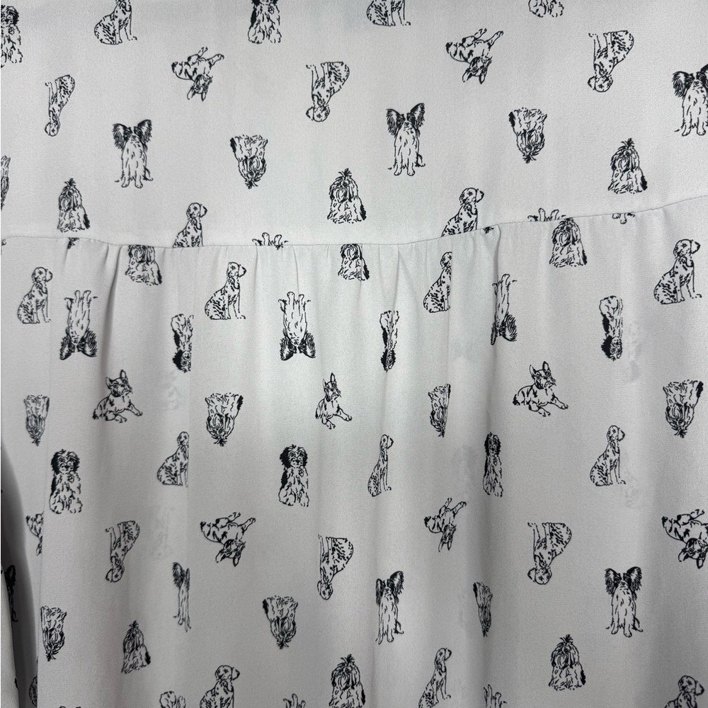 Torrid Womens Harper Popover Blouse Simple Pups Dogs Sz 4X V Neck Casual Office - Picture 9 of 11